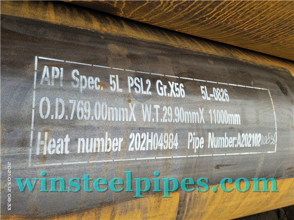 API 5L PSL 2 GR.X56 769X29.9